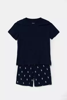 Пижамы из хлопка для детей Polo Ralph Lauren, темно-синий