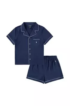 Пижамы из хлопка для детей Polo Ralph Lauren, темно-синий