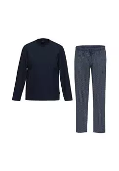 Пижамы из органического хлопка AMMANN, цвет Blau Gemustert