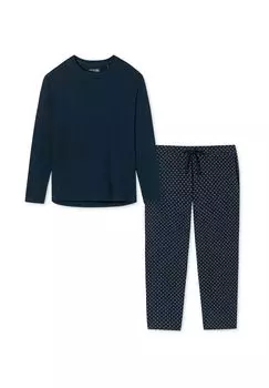 Пижамы из органического хлопка SCHIESSER, цвет Blau Gepunktet Dunkelblau