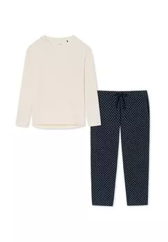 Пижамы из органического хлопка SCHIESSER, цвет Blau Gepunktet / Creme