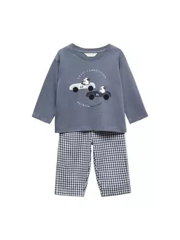 Пижамы MANGO KIDS CARS, синий