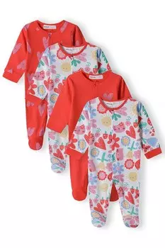 Пижамы MINOTI, огненно-красный/белый