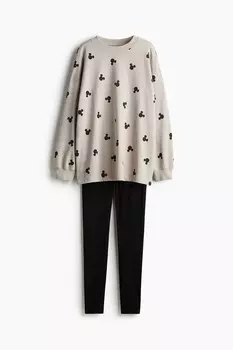 Пижамы с принтом H&M, бежевый