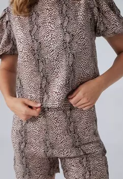 Пижамы с принтом Herita, коричневый