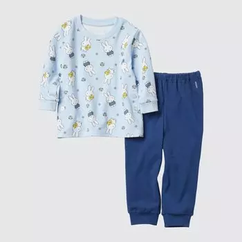 Пижамы с принтом UT The Picture Book Collection UNIQLO, небесно-голубой