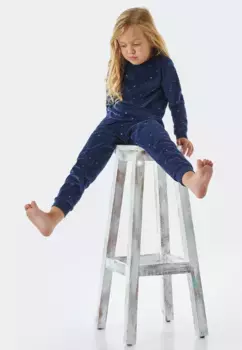 Пижамы Schiesser "Girls World" (2 шт.) с фантастическими звездами по всей поверхности цвета цвет морской волны, синий