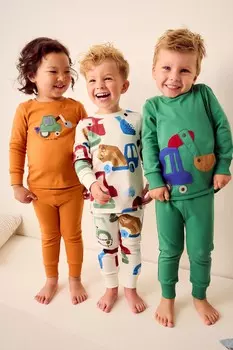 Пижамы Snuggle из 100% хлопка, 3 шт в упаковке Next, мультиколор