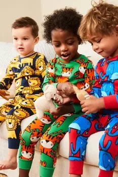 Пижамы Snuggle из 100% хлопка, 3 шт в упаковке (9 мес 8 лет) Next, мультиколор