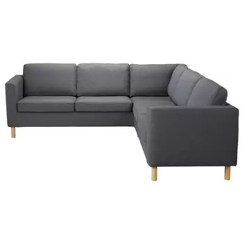 ПЭРУП 4-местный угловой диван, Виссле серый PRUP IKEA