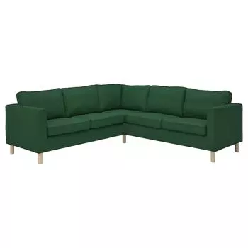 ПЭРУП 4-местный угловой диван, Виссле темно-зеленый PRUP IKEA