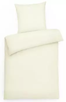 Plain Mako Satin Bed Linen 135x200 Uni Cream Bed Linen 135x200 - Пододеяльник из чесаного хлопка Carpe Sonno