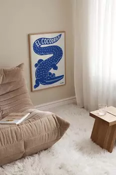 Плакат эль кокодрило Postery, 50x70 см, синий