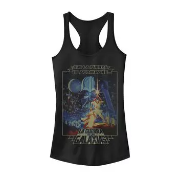 Плакат для юниоров из Звездных войн: Que La Fuerza Be With You, майка Licensed Character, черный