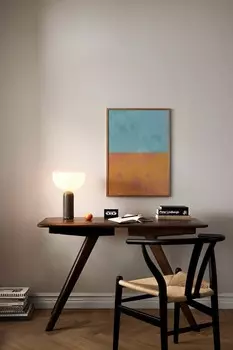 Плакат из бирюзового и мандаринового цветов Postery, 50x70 см, синий