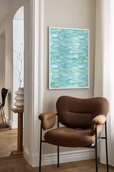 Плакат «нежные волны» Postery, 50x70 см, зеленый