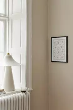 Плакат с бежевым цветочным полем Postery, 30x40 см, белый