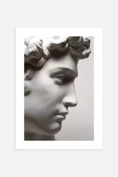 Плакат с бюстом дэвида Postery, 30x40 см, серый