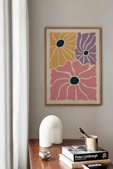 Плакат с пастельными лепестками Postery, 50x70 см, розовый