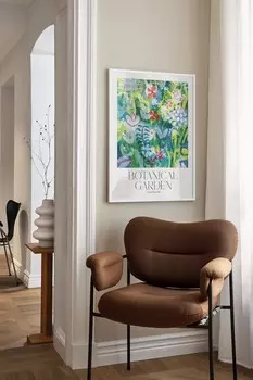 Плакат с тюльпанами purple prince Postery, 50x70 см, зеленый