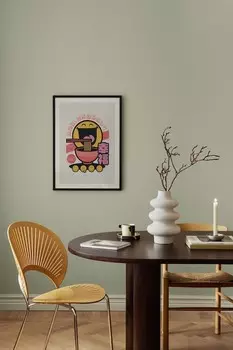 Плакат счастливого рамэна Postery, 70x100 см, желтый