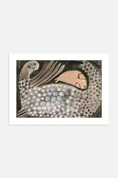 Плакат семьи тюленей Postery, 50x70 см, коричневый