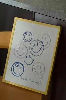 Плакат со смайликами Postery, 70x100 см, синий