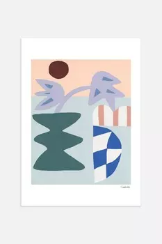 Плакаты с шипучими растениями Postery, 30x40 см, синий