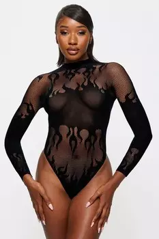 Пламенное желание ажурное боди Ann Summers, черный