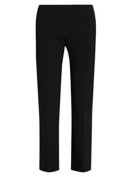 Пламенные штаны из смесовой шерсти The Row, черный