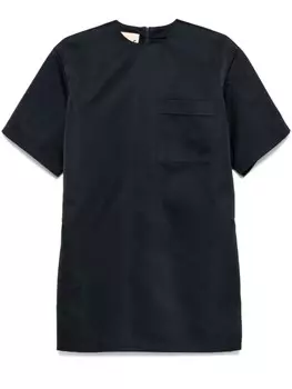 Plan C атласное платье мини, синий