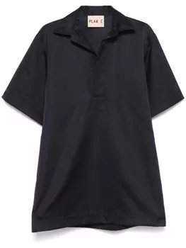 Plan C атласное платье мини, синий