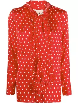 Plan C блузка в горох, красный