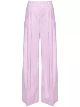 Plan C брюки палаццо со складками, фиолетовый