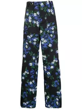 Plan C брюки с цветочным принтом, черный