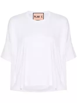 Plan C драпированная футболка, белый