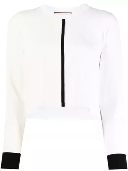 Plan C джемпер в стиле колор-блок, белый
