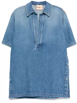 План C джинсовая рубашка Plan C, синий