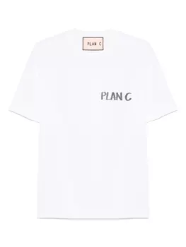 Plan C "Marghe Nel Blu" print Футболка, белый