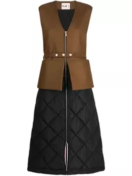 Plan C многослойное пальто Chasuble без рукавов, коричневый