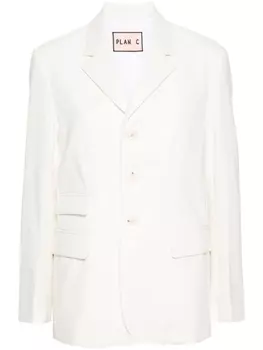 Plan C однобортный пиджак, белый