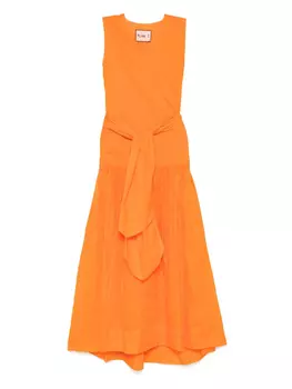 Plan C платье макси без рукавов, оранжевый