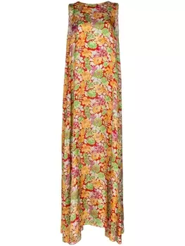 Plan C платье макси с цветочным принтом, красный