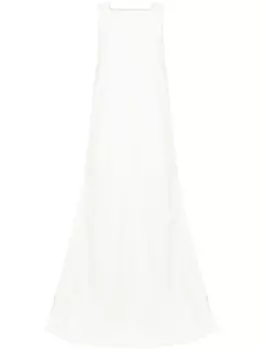 Plan C платье макси с квадратным вырезом, белый