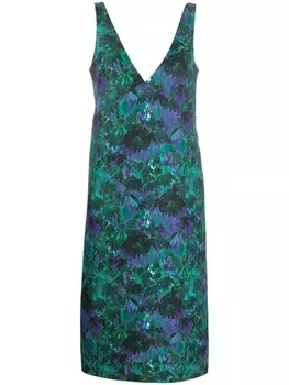 Plan C платье миди с цветочным принтом, зеленый