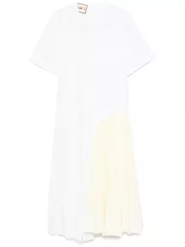 Plan C платье миди со складками, белый