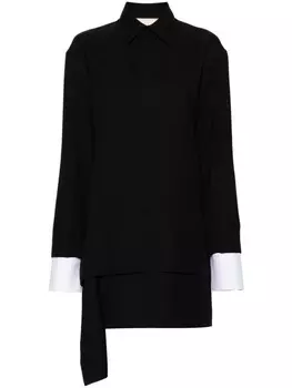 Plan C платье-рубашка мини, черный