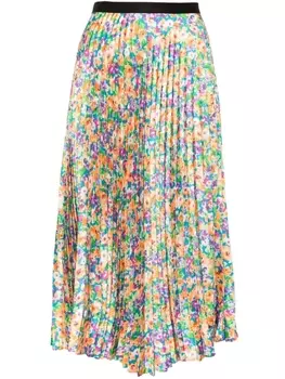 Plan C плиссированная юбка миди, фиолетовый