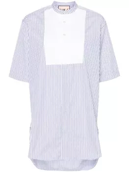 Plan C полосатая рубашка с контрастной вставкой, белый