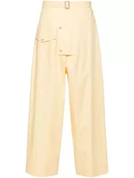 Plan C поплиновые брюки палаццо, желтый